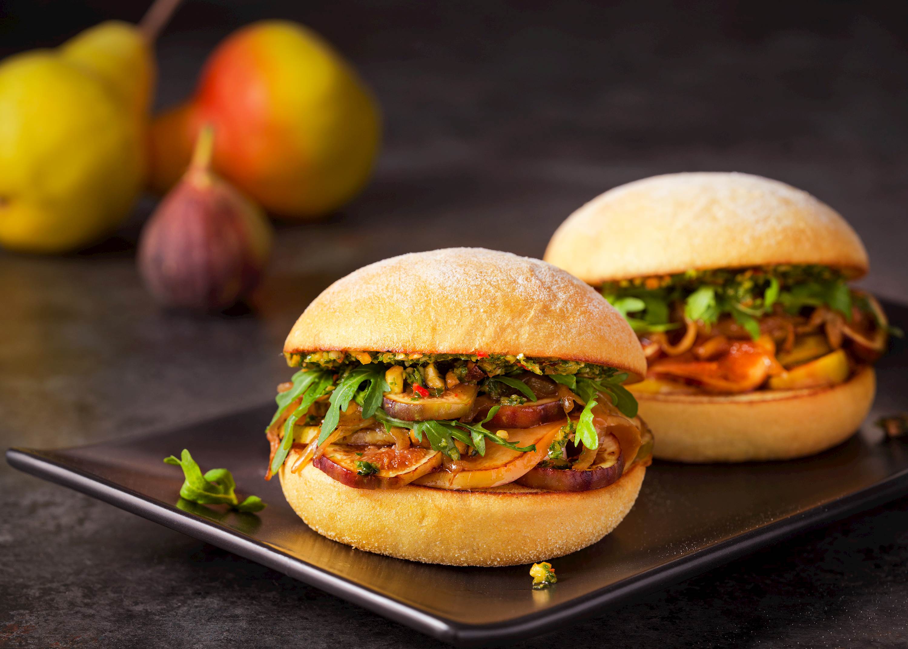 Grilled Fig, Brie & Roasted Pistachio Pesto Sandwich Recipe