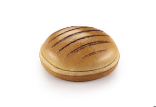 Grill Marked Burger Bun - White
