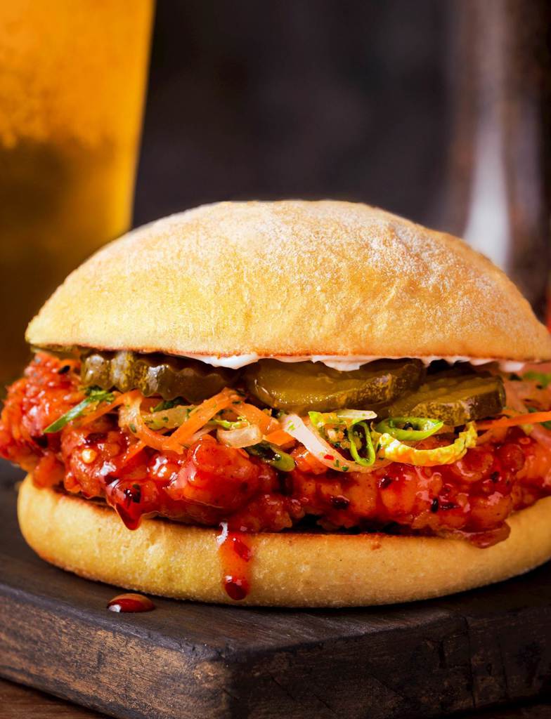 Korean Fried Chicken Breakfast Sandwich