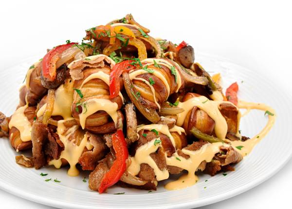 Euro-Bake Cheesesteak Pretzel Nachos Recipe