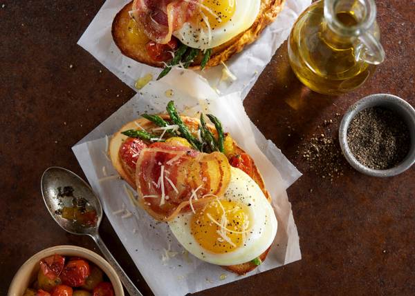 Three Cheese Grilled Breakfast Toast Recipe