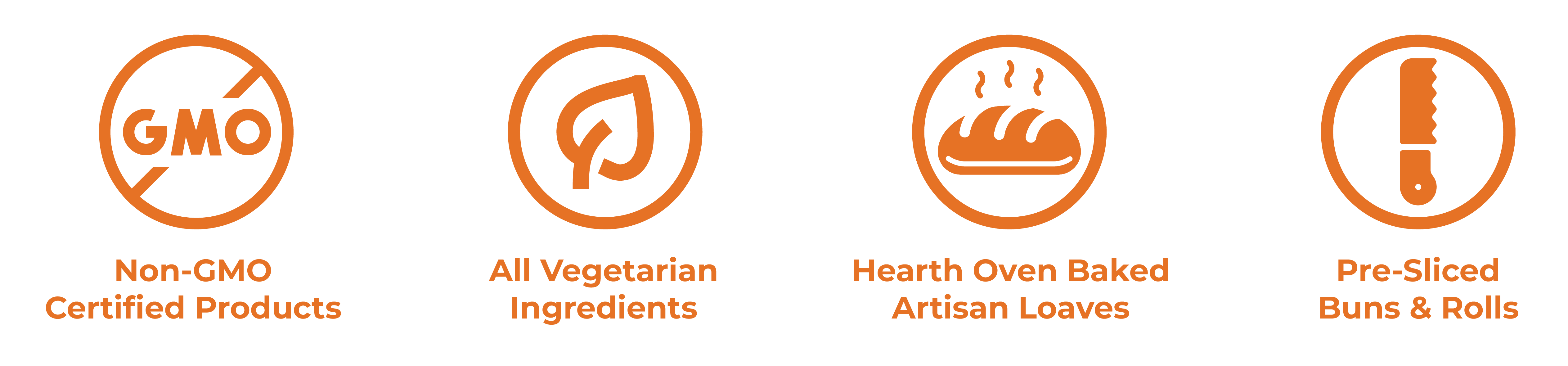 Euro-Bake Artisan Bread Unique Selling Points - Non GMO, Vegetarian Ingredients, Hearth Oven Baked, Pre-Slixed