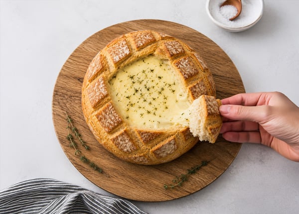 Baked Brie in Sourdough Round | Shareable Appetizer Recipe