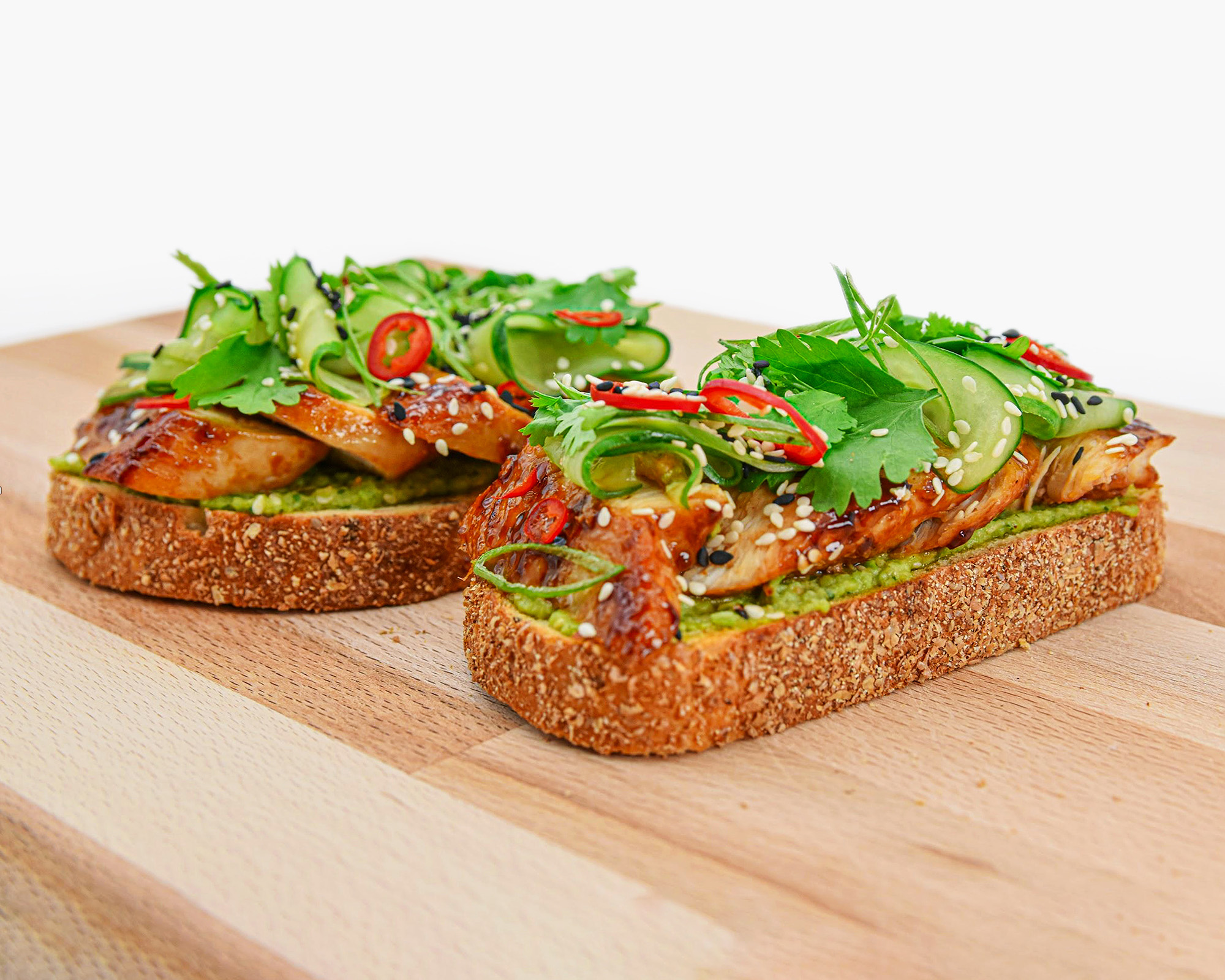Soy Glazed Chicken Open-Faced Sandwich Recipe