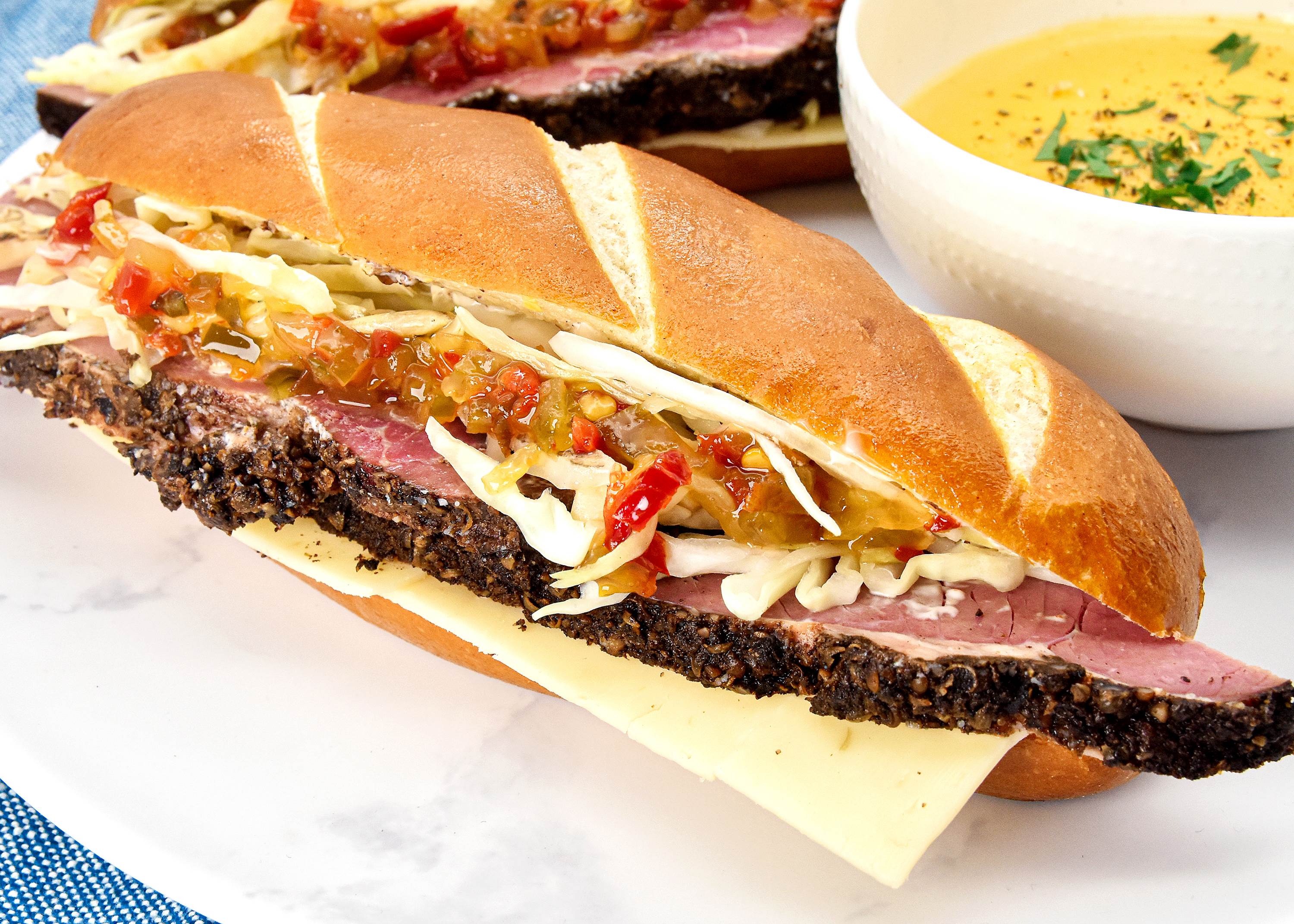 Brisket Sandwich & Cheese Dip