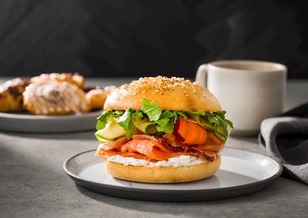 Euro-Bake Smoked Salmon Everything Ciabatta Sandwich Recipe